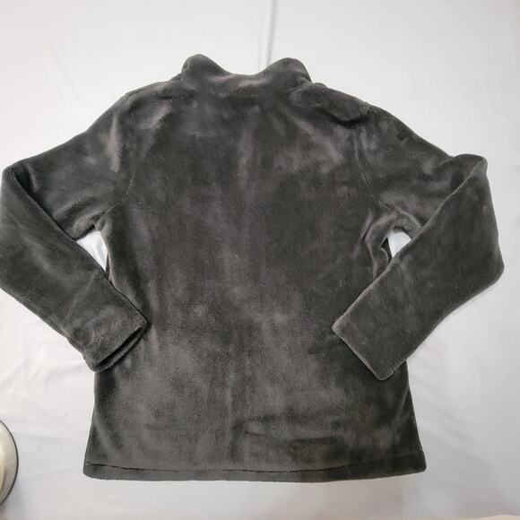 Great Northwest Black Plush Fleece Zip Jacket with Pockets Medium - Picture 4 of 10